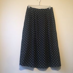 Black & White Polkadot Skirt